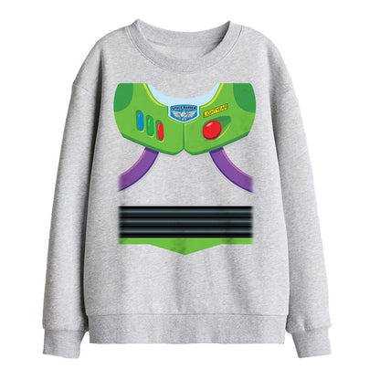 Athletic Heather - Front - Toy Story Childrens-Kids Buzz Lightyear Costume Sweatshirt