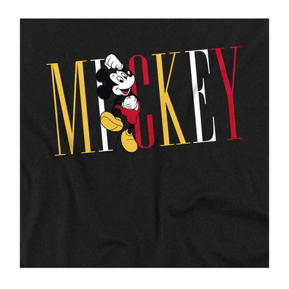 Black - Side - Disney Childrens-Kids Mickey Mouse Multicolour Name Sweatshirt