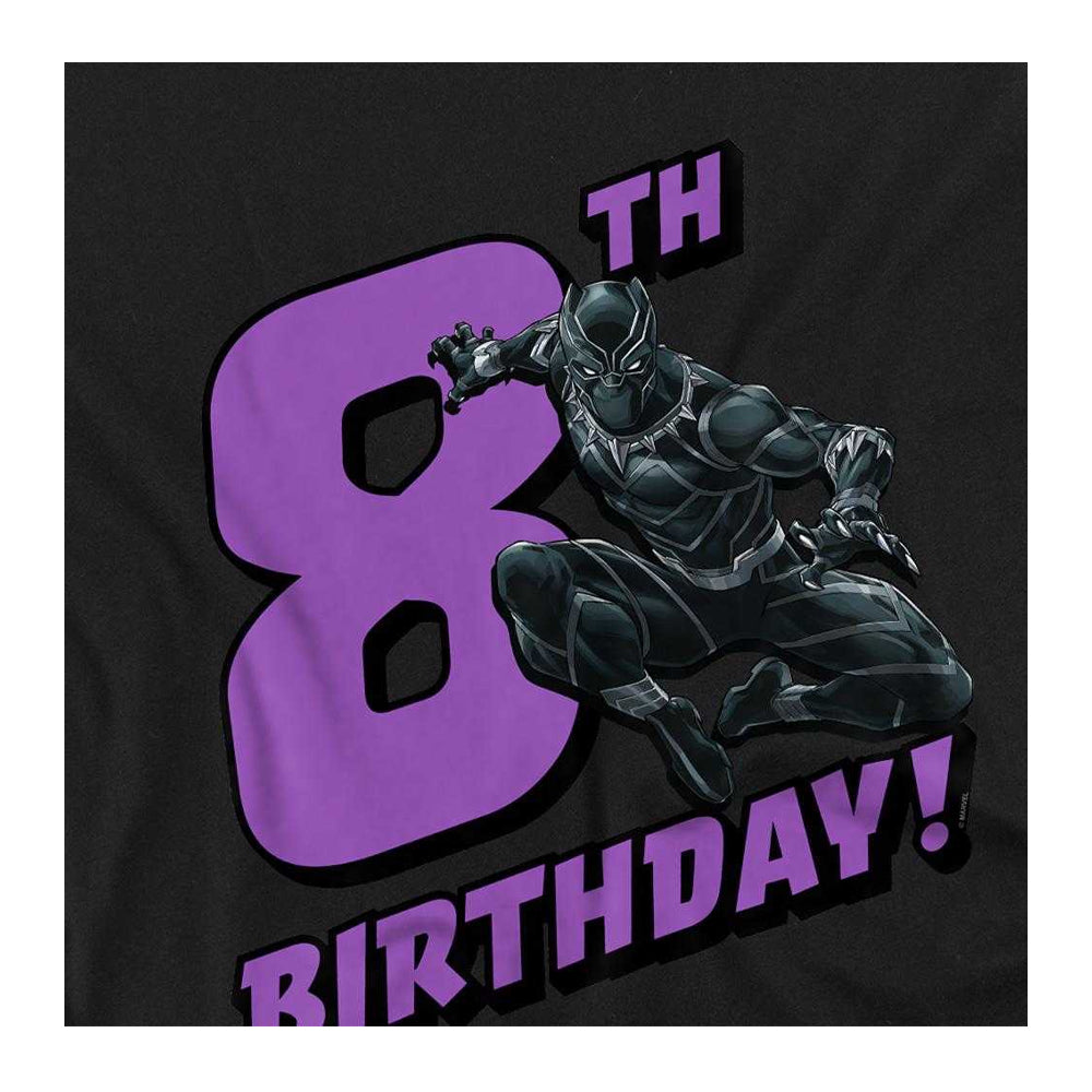 Black - Side - Black Panther Childrens-Kids 8th Birthday Sweatshirt