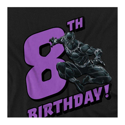 Black - Side - Black Panther Childrens-Kids 8th Birthday Sweatshirt