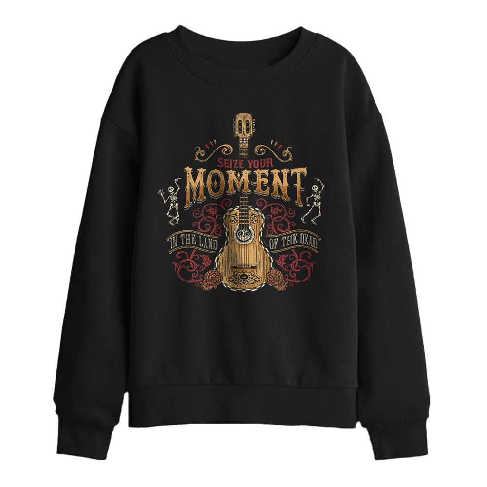 Black - Front - Coco Childrens-Kids Seize Your Moment In The Land Of The Dead Sweatshirt