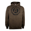 Olive - Front - Avengers Mens Stencil Hoodie