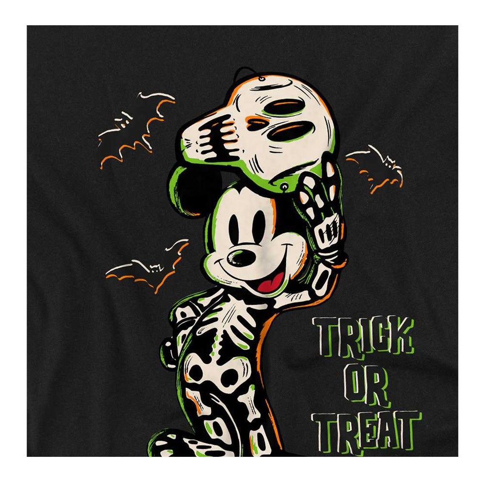 Black - Side - Disney Childrens-Kids Mickey Mouse Skeleton Sweatshirt