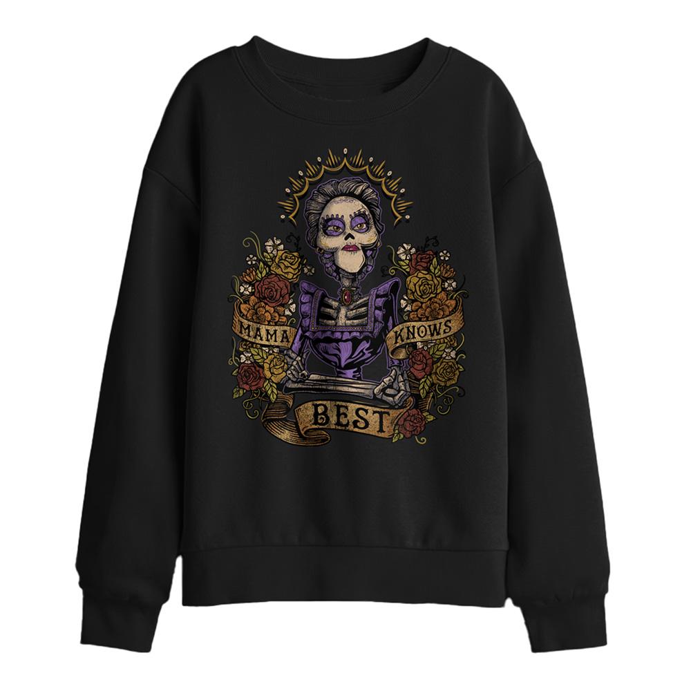 Black - Front - Coco Childrens-Kids Mama Knows Best Imelda Sweatshirt
