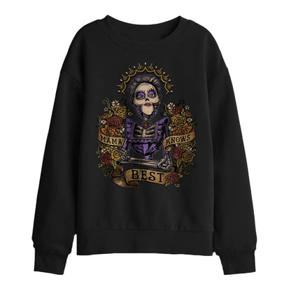 Black - Front - Coco Childrens-Kids Mama Knows Best Imelda Sweatshirt