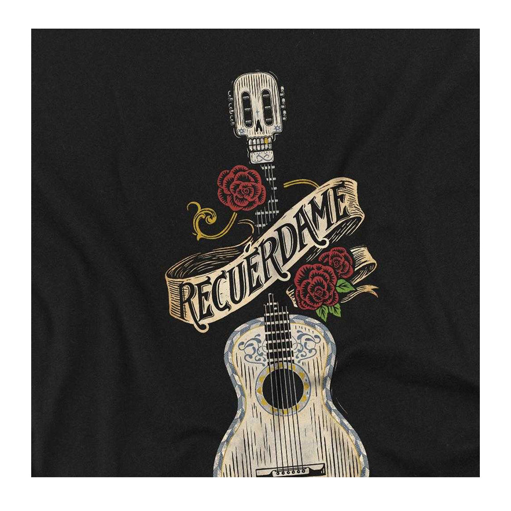 Black - Side - Coco Childrens-Kids Recuerdame Ernesto´s Famous Guitar Sweatshirt