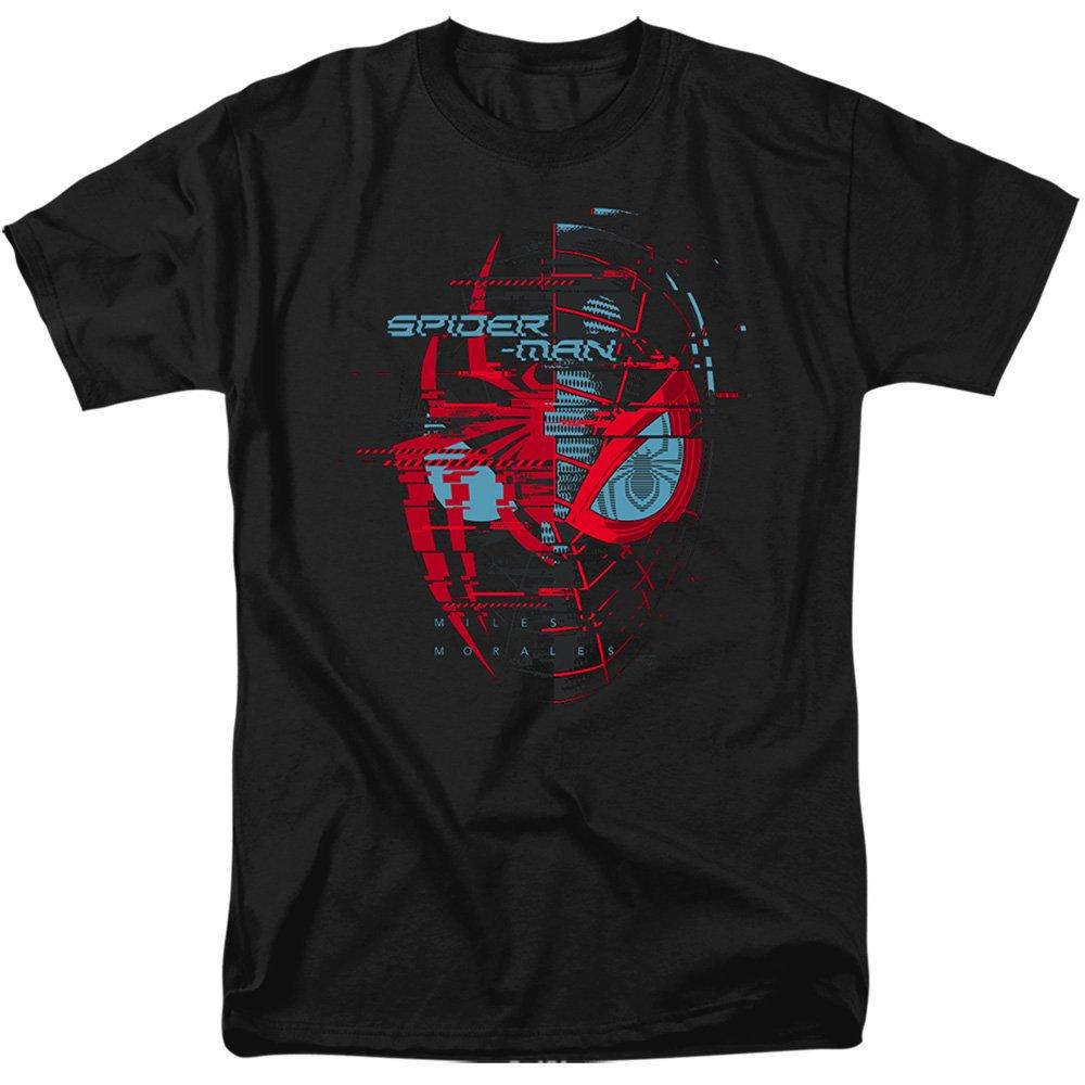 Black - Front - Spider-Man Mens Glitch T-Shirt