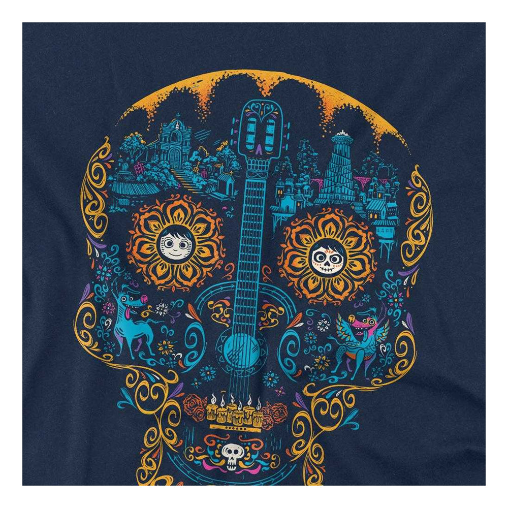 Navy - Side - Coco Childrens-Kids Miguel Dante Skull Day Of The Dead Sweatshirt