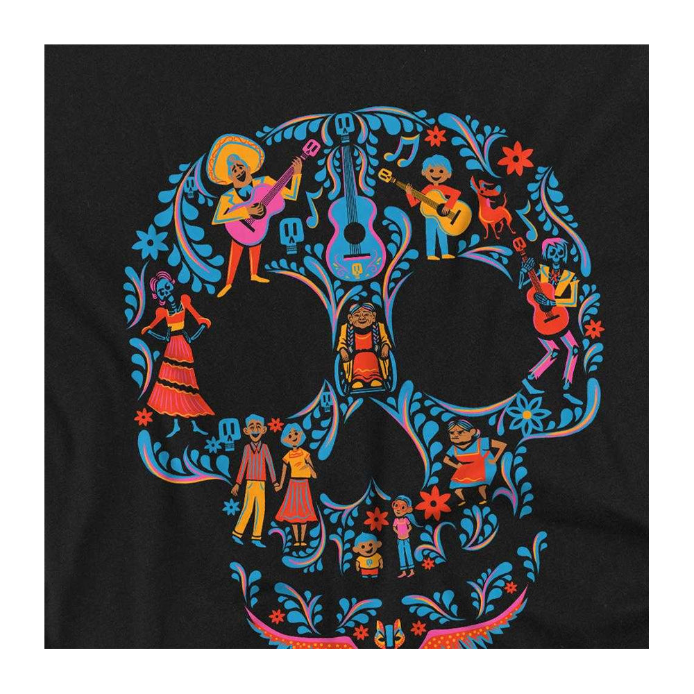 Black - Side - Coco Childrens-Kids Rivera Family Skull Day Of The Dead Sweatshirt