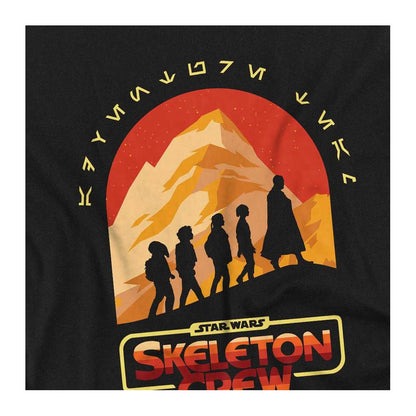 Black - Side - Star Wars: Skeleton Crew Childrens-Kids Adventure Badge Sweatshirt