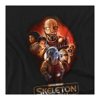 Black - Side - Star Wars: Skeleton Crew Childrens-Kids Skeleton Group Sweatshirt