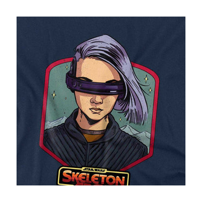 Navy - Side - Star Wars: Skeleton Crew Childrens-Kids KB Badge Sweatshirt
