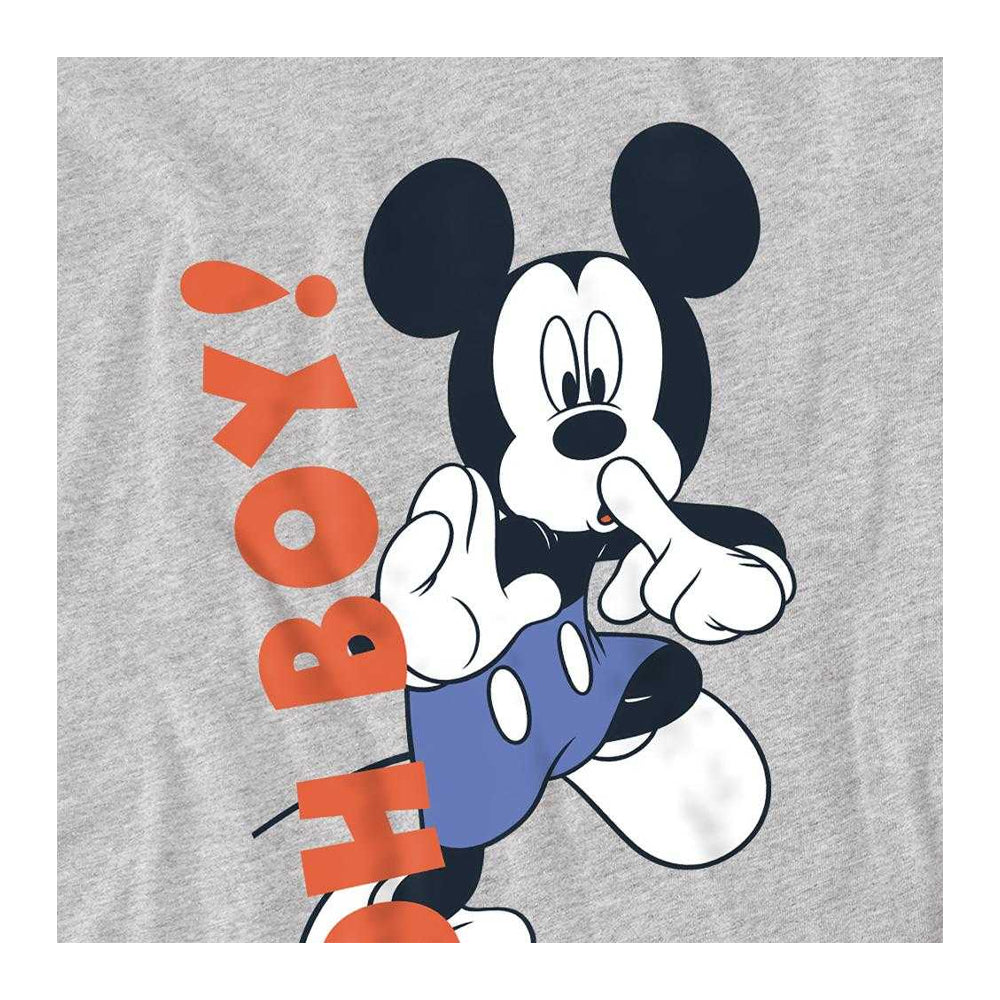 Athletic Heather - Side - Disney Childrens-Kids Oh Boy! Mickey Mouse Sweatshirt