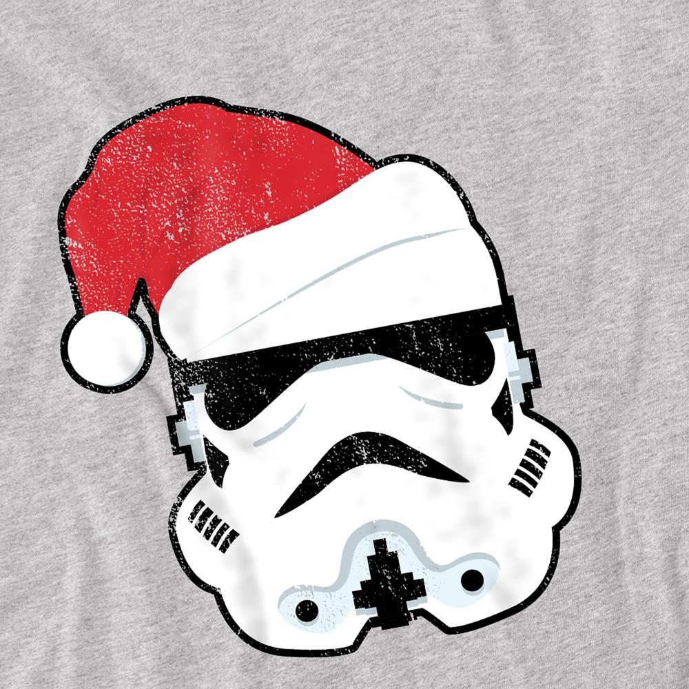 Athletic Heather - Back - Star Wars Childrens-Kids Stormtrooper Santa Christmas Sweatshirt