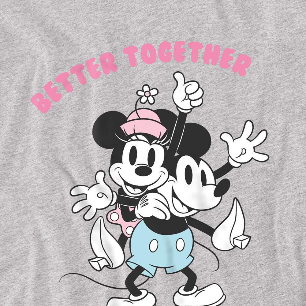 Athletic Heather - Back - Disney Childrens-Kids Better Together Mickey & Minnie Mouse Sweatshirt