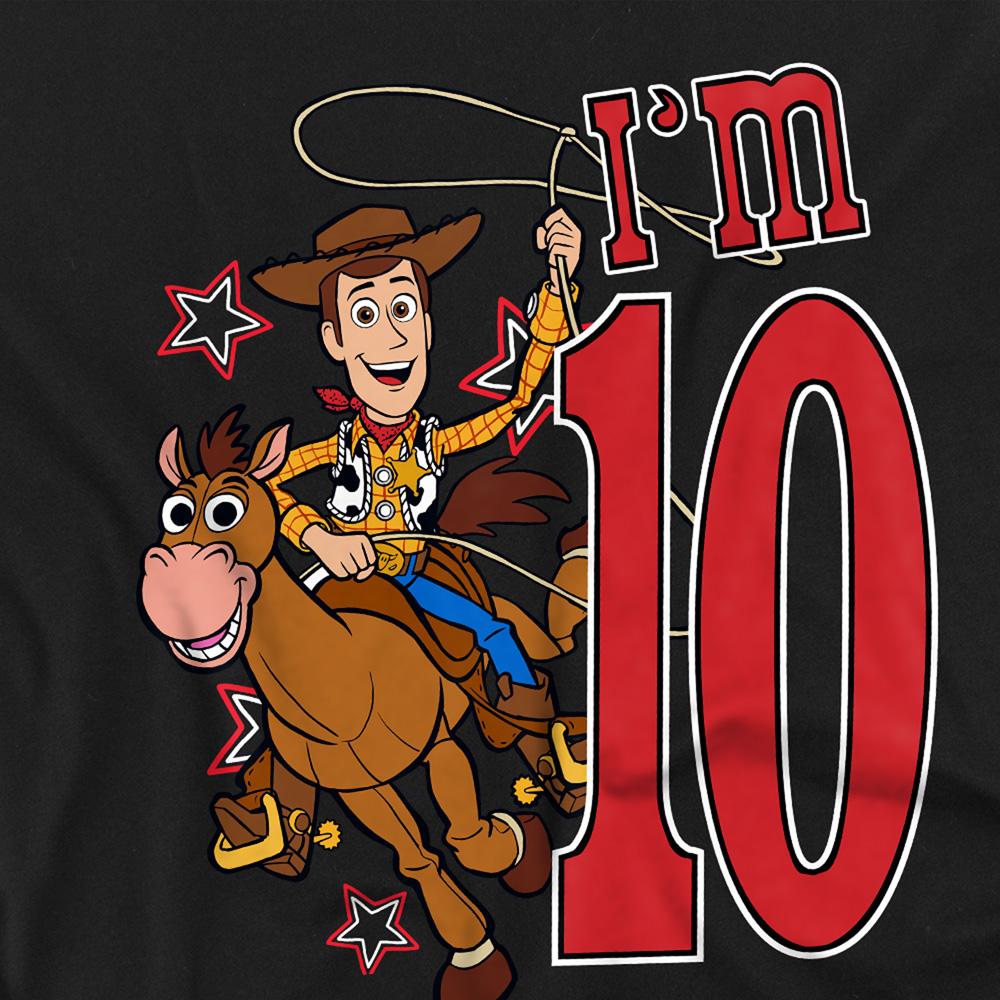 Black - Back - Toy Story Childrens-Kids I´m 10 Woody Birthday Sweatshirt