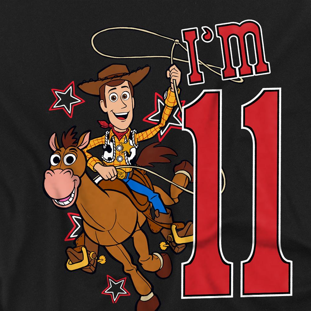Black - Back - Toy Story Childrens-Kids I´m 11 Woody Birthday Sweatshirt