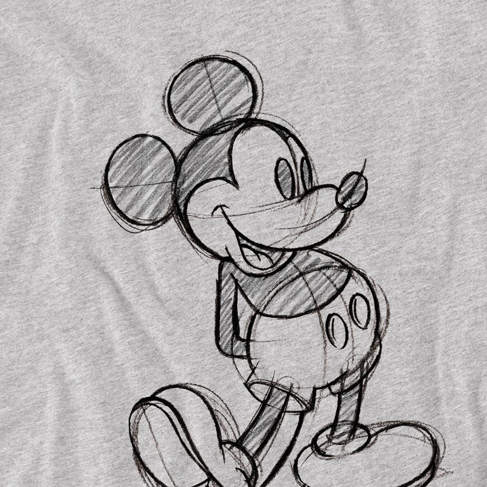 Athletic Heather - Back - Disney Childrens-Kids Mickey Sketch Sweatshirt
