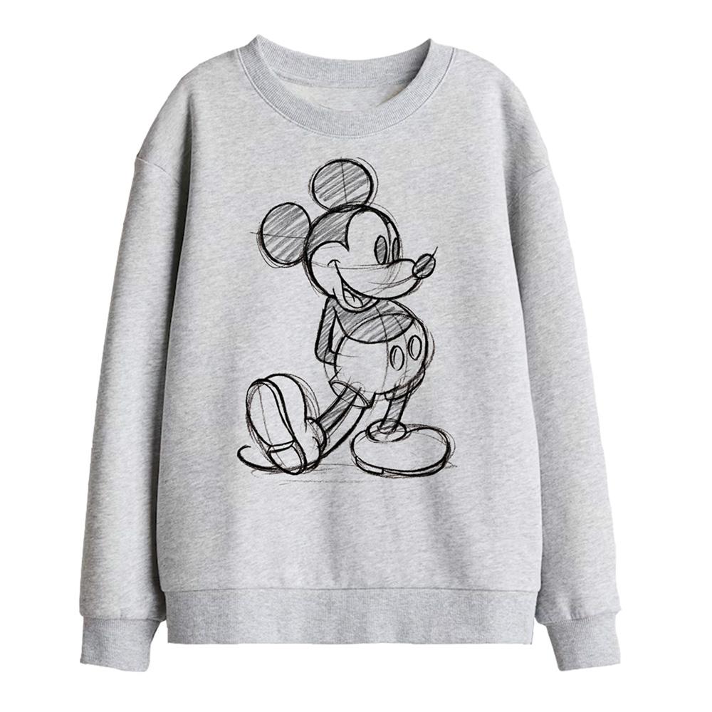 Athletic Heather - Front - Disney Childrens-Kids Mickey Sketch Sweatshirt