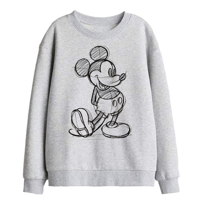 Athletic Heather - Front - Disney Childrens-Kids Mickey Sketch Sweatshirt
