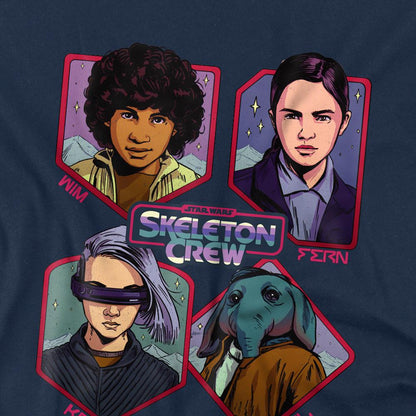 Navy - Back - Star Wars: Skeleton Crew Childrens-Kids Badge Sweatshirt