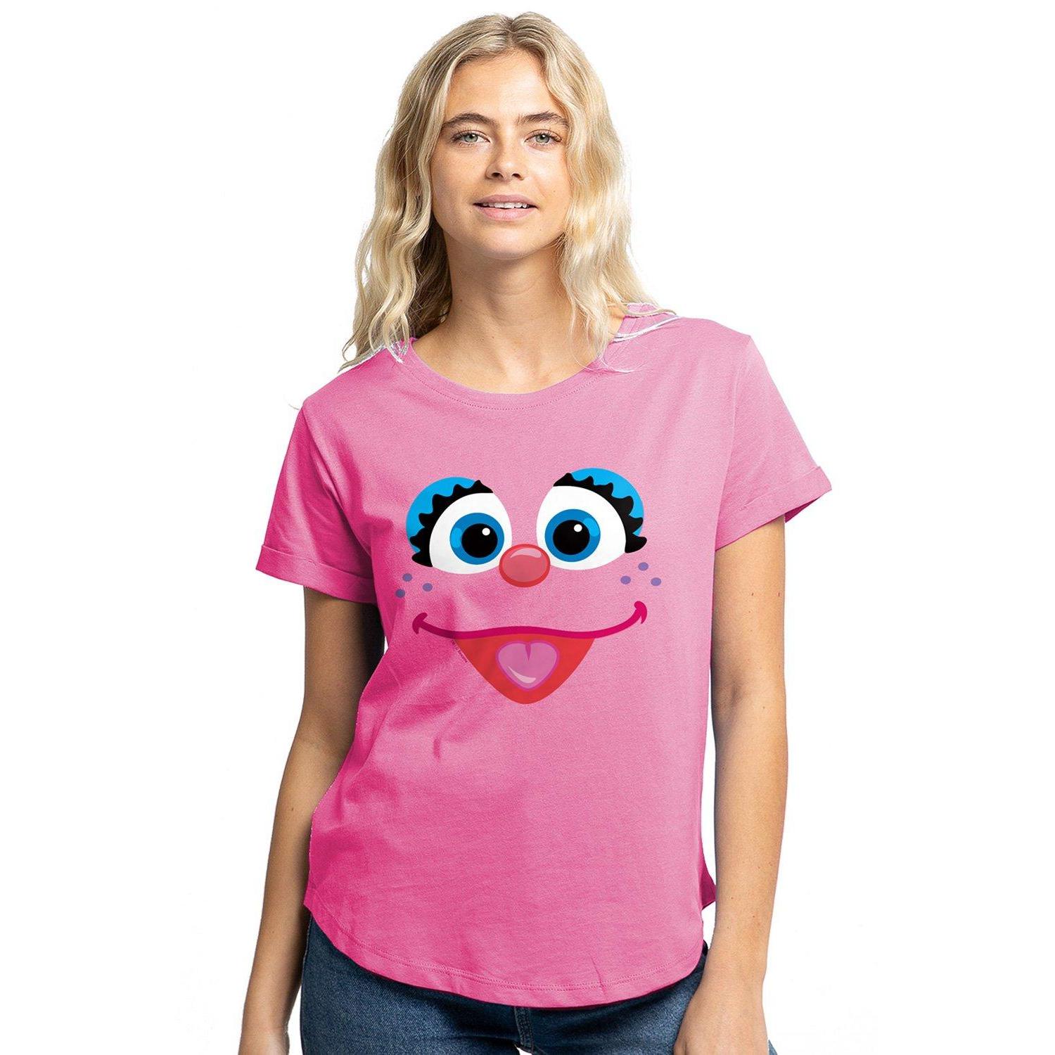 Azalea - Front - Sesame Street Womens-Ladies Abby Cadabby Face T-Shirt