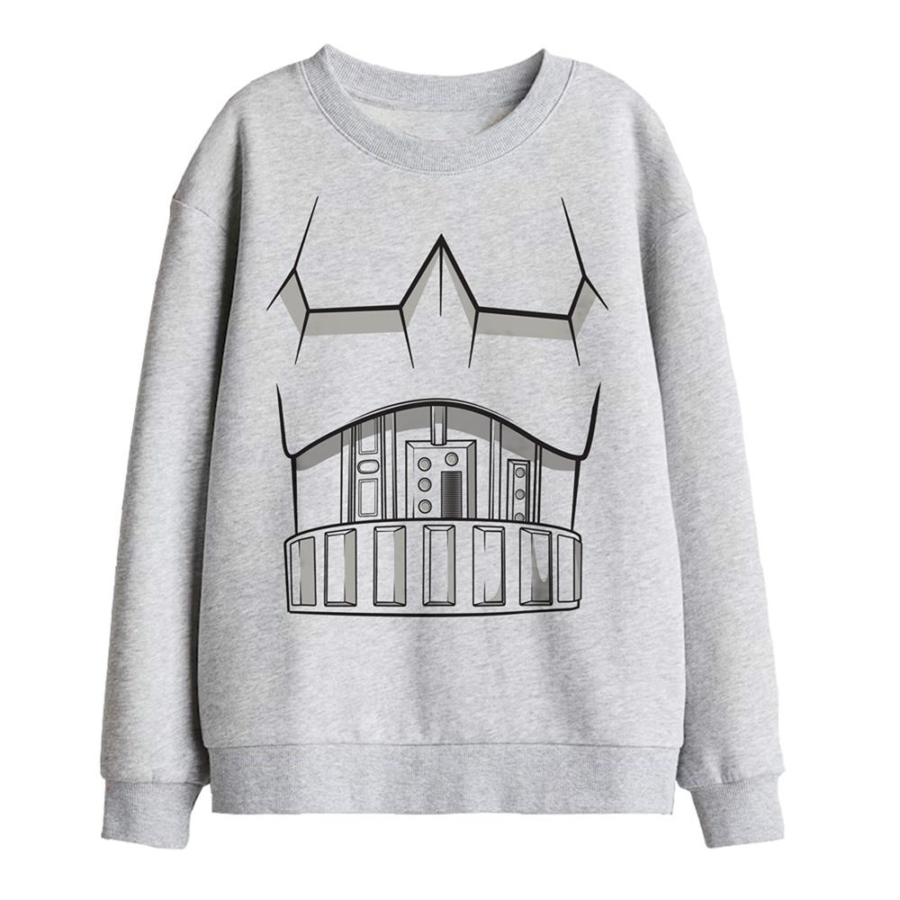 Athletic Heather - Front - Star Wars Childrens-Kids Stormtrooper Costume Sweatshirt
