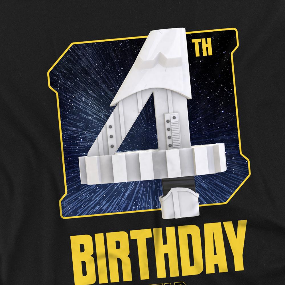 Black - Back - Star Wars Childrens-Kids Stormtrooper 4th Birthday Sweatshirt