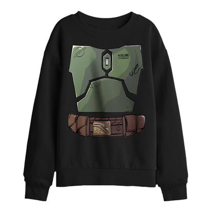 Black - Front - Star Wars Childrens-Kids Boba Fett Sweatshirt
