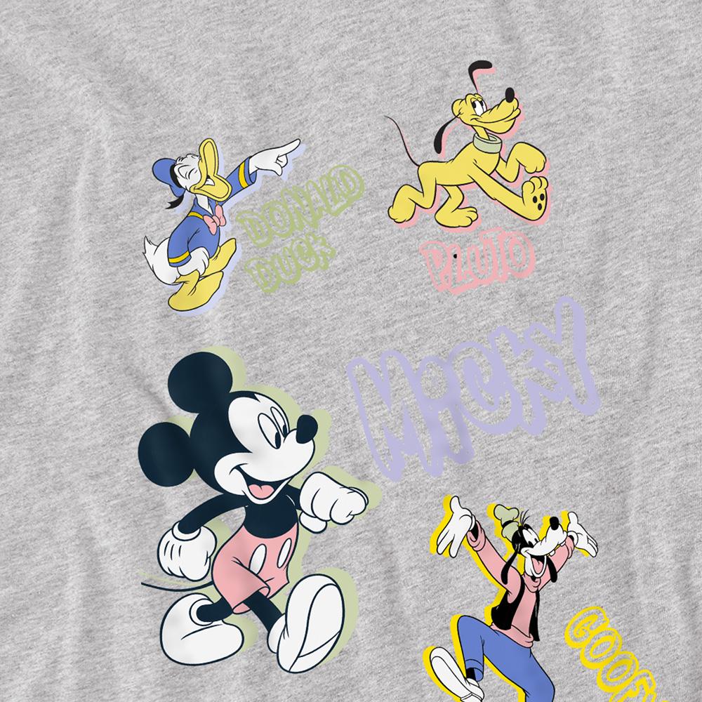 Athletic Heather - Back - Disney Childrens-Kids Mickey Graffiti Sweatshirt