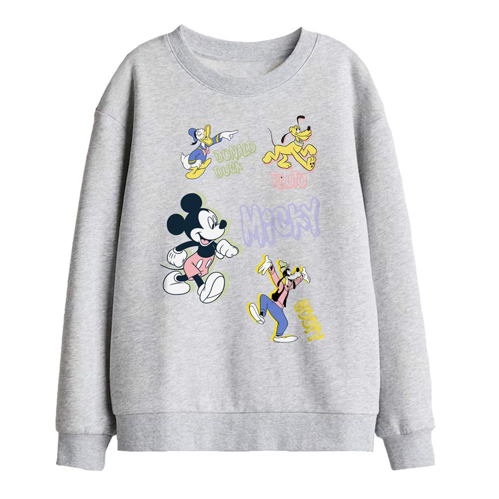 Athletic Heather - Front - Disney Childrens-Kids Mickey Graffiti Sweatshirt