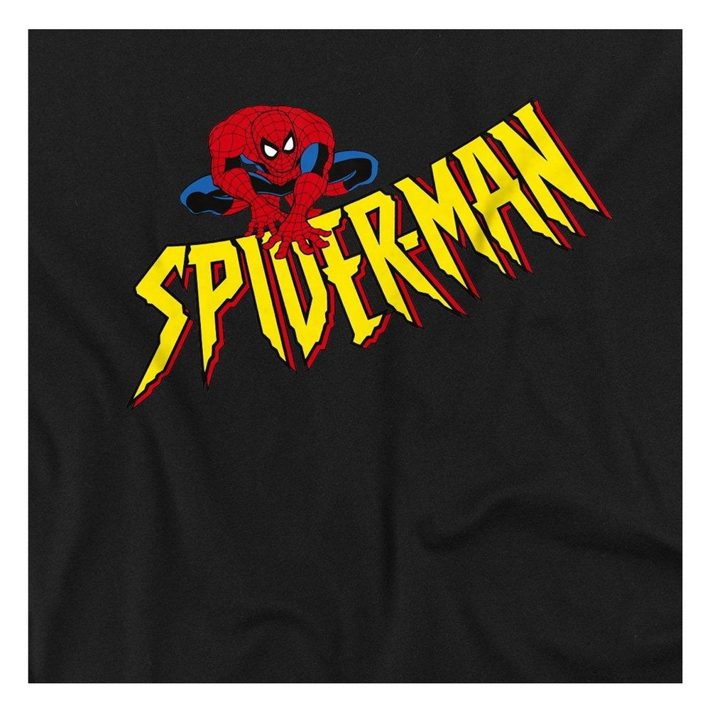 Black - Back - Spider-Man Mens Crawler T-Shirt
