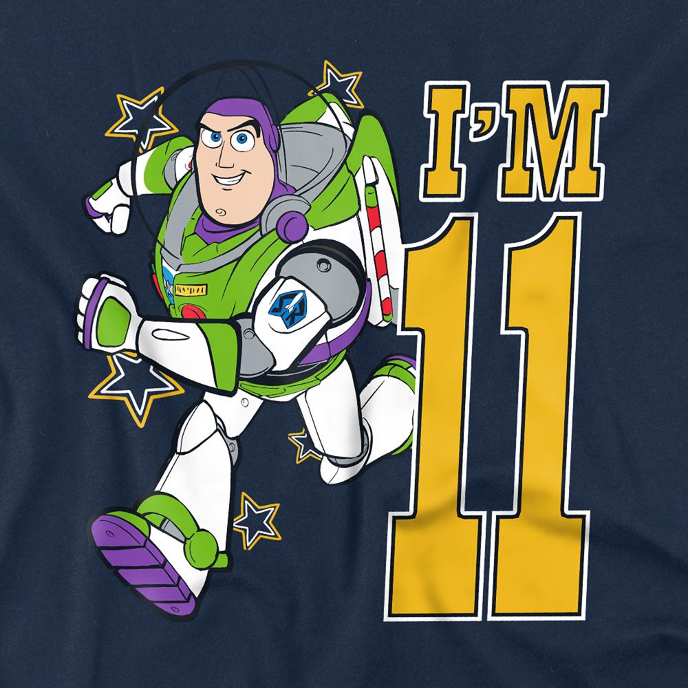 Navy - Back - Toy Story Childrens-Kids I´m 11 Buzz Lightyear Birthday Sweatshirt