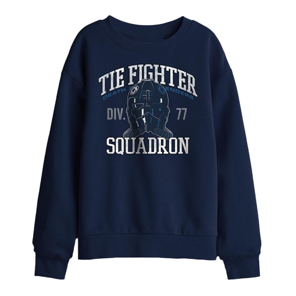 Navy - Front - Star Wars Childrens-Kids Tie Fighter Squadron Sweatshirt
