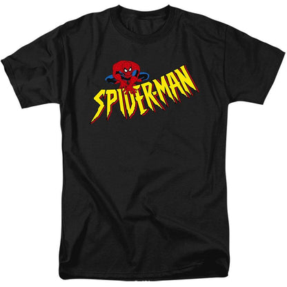 Black - Front - Spider-Man Mens Crawler T-Shirt