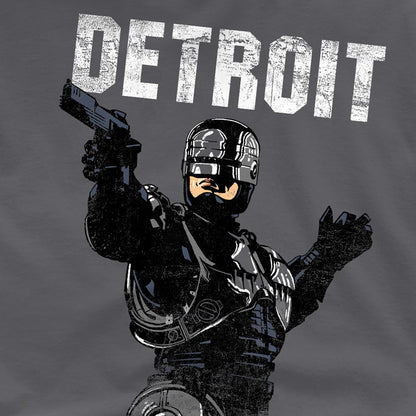 Charcoal - Side - Robocop Unisex Adult Detroit T-Shirt