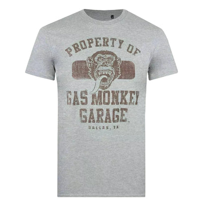 Sports Grey - Front - Gas Monkey Garage Mens Property Of Heather T-Shirt