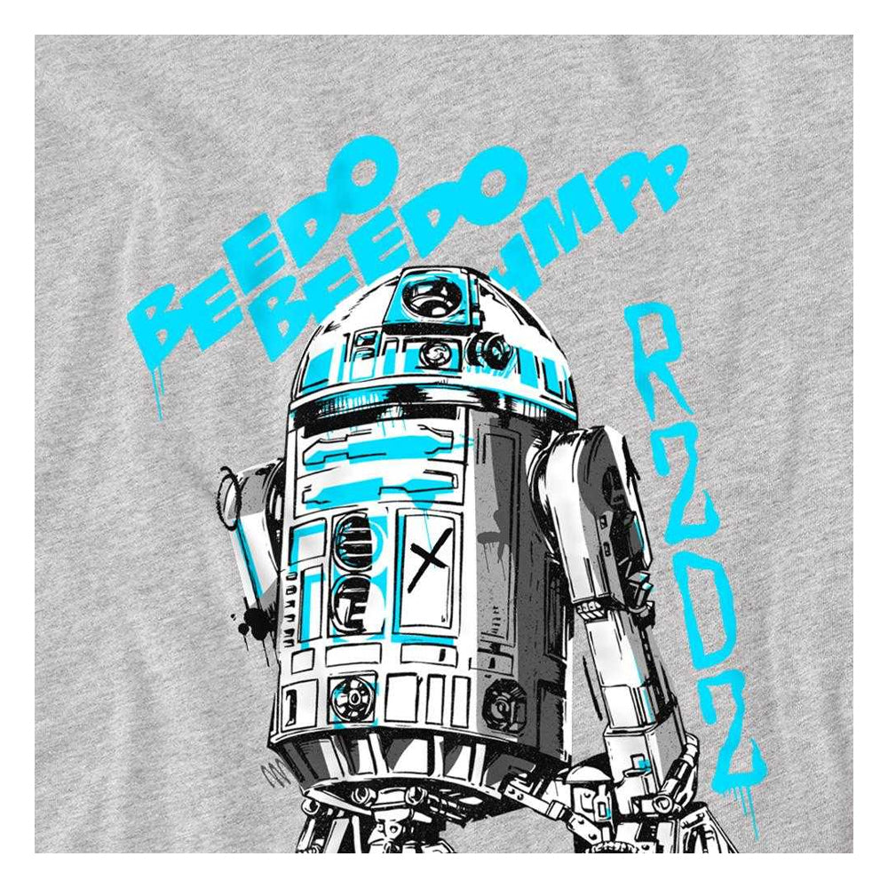 Athletic Heather - Side - Star Wars Childrens-Kids R2-D2 Graffiti Sweatshirt