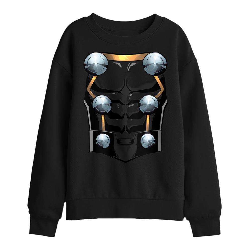 Black - Front - Thor Childrens-Kids Costume Sweatshirt