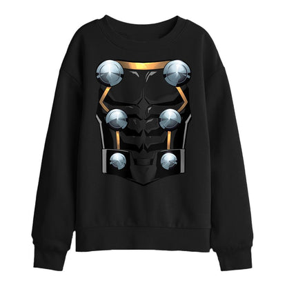 Black - Front - Thor Childrens-Kids Costume Sweatshirt