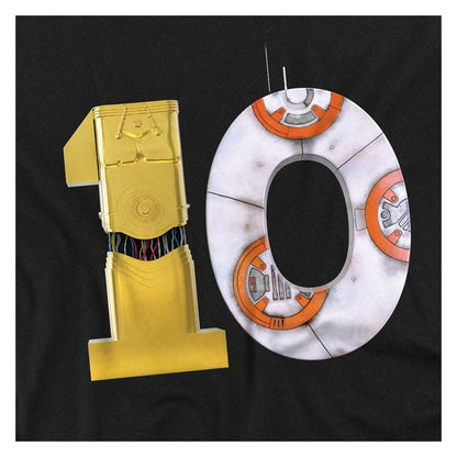 Black - Side - Star Wars Childrens-Kids C3PO BB-8 10 Sweatshirt