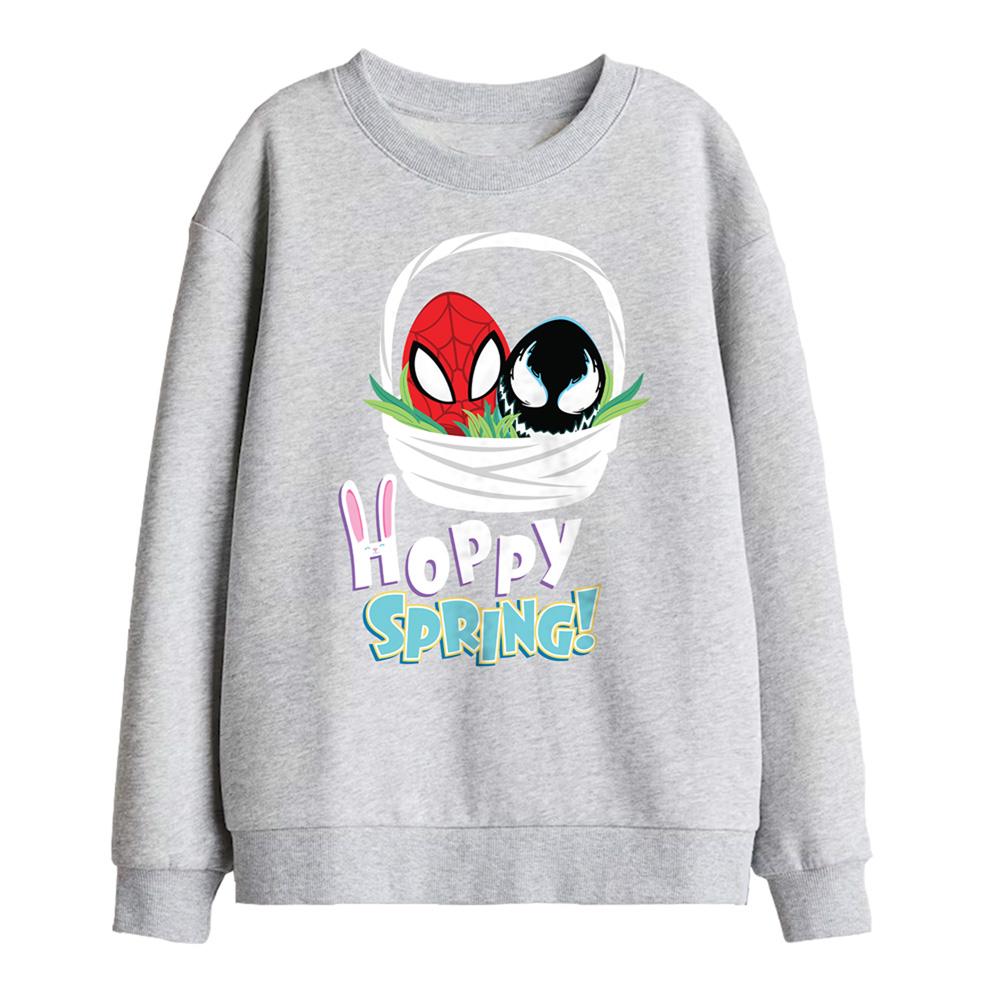 Athletic Heather - Front - Spider-Man Childrens-Kids Hoppy Spring Sweatshirt