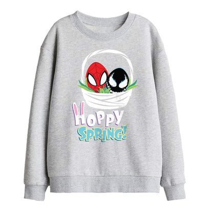 Athletic Heather - Front - Spider-Man Childrens-Kids Hoppy Spring Sweatshirt