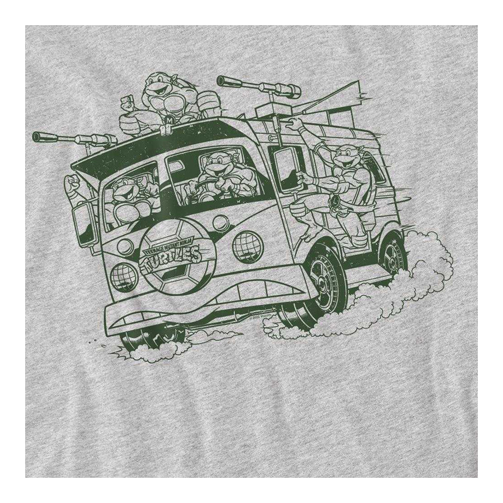 Athletic Heather - Side - Teenage Mutant Ninja Turtles Unisex Adult Radical Wagon T-Shirt