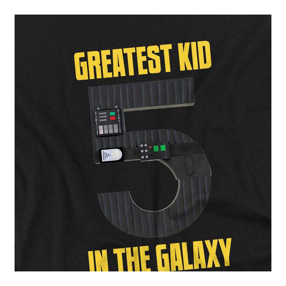 Black - Side - Star Wars Childrens-Kids Greatest Kid Darth Vader 5th Birthday Sweatshirt