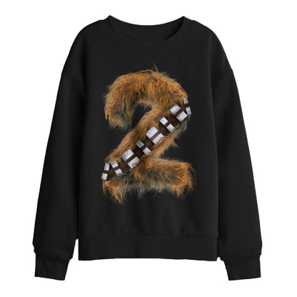 Black - Front - Star Wars Childrens-Kids Chewbacca 2nd Birthday Sweatshirt
