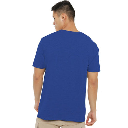 Royal Blue - Lifestyle - Sesame Street Unisex Adult Cookie Monster Crayon Heather T-Shirt