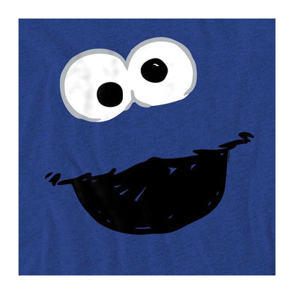 Royal Blue - Pack Shot - Sesame Street Unisex Adult Cookie Monster Crayon Heather T-Shirt