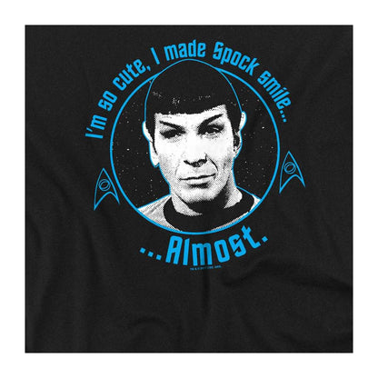 Black - Pack Shot - Star Trek Unisex Adult Almost Smile T-Shirt