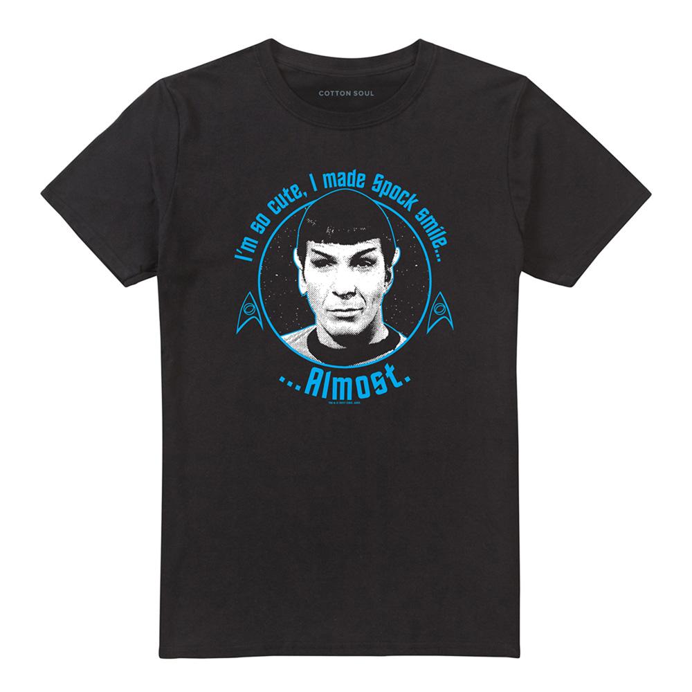 Black - Front - Star Trek Unisex Adult Almost Smile T-Shirt
